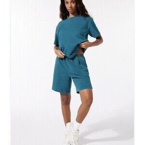 Savage X Fenty Jersey Set 2 pc Top & Shorts S Gym Sporty Casual Workout